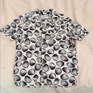 Goodfellow & Co Black and White Geometric Dress Shirt